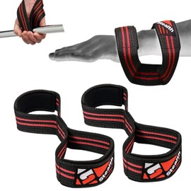 Stealth Sports Figure 8 Weight Lifting Straps – Anti-Slip Padded Cuffs for Wrist Support – Premium Nylon Lifting Straps for Deadlifts, Powerlifting, Bodybuilding – Hand Bar Grip Gym Workout Men Women