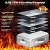 BigPonPon Fireproof Document Box, Hard Case Highly Flame-Resistant Fire Proof