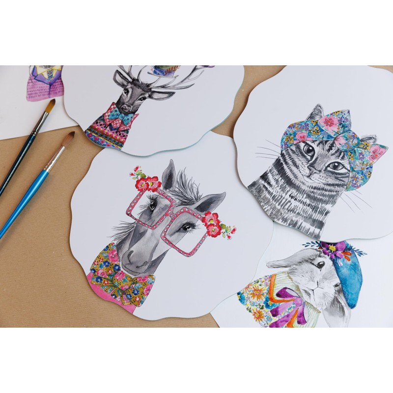 Mikasa x Tipperleyhill Placemats, 4pc Placemat Set with Scalloped Design,