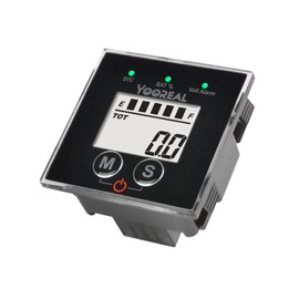 Yooreal 12V to 48V Battery Capacity Tester,Voltage Meter,Maintenance Timer,Backlight for Lead Acid/GEL/LiFePO4/EZGO/AGM Battery,Such as Golf Cart Club Cart Travel Trailer Forklift Ebike RV