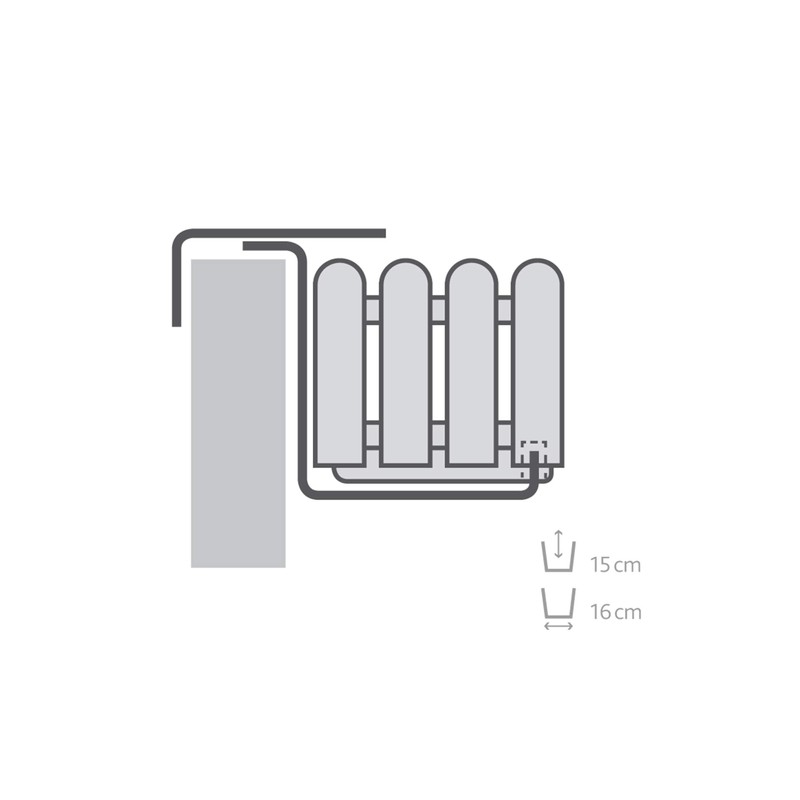 EMSBU 513370 Landhaus Metal Bracket - White