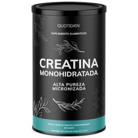 Quotidien | Creatina Monohidratada Micronizada de pureza superior a cualquier alternativa | Ideal para gym y pre-entreno y también uso diario | 90 Porciones
