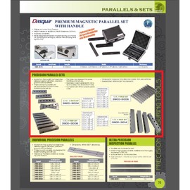 HHIP 3900-3008 8 Pair Precision Parallel Set, 1/2" Size, Steel