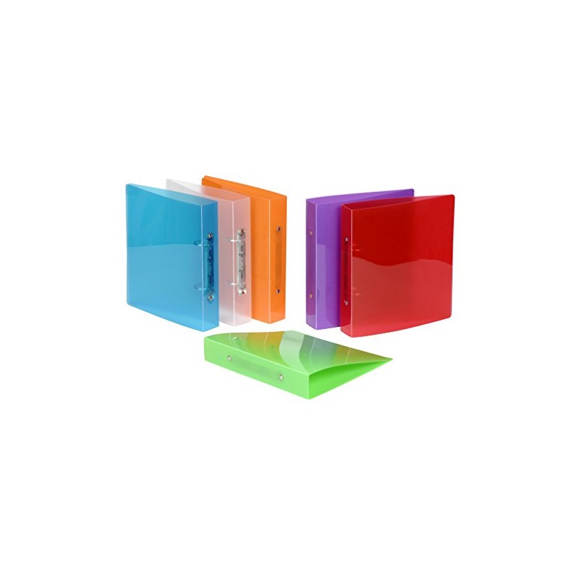 Viquel 909083-08 A5 Propyglass Perforation Office Binder, Random Colors, 1