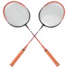 2 Player Badminton Racket Set Ferroalloy Integrated for Beginner Amateur