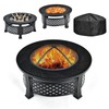 Giantex 3 in 1 Fire Pit, 32" Outdoor Wood Burning