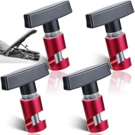 4 PCS Car Hood Prop Struts Clamp, Hood Strut Clamp, Car Lift Support Retaining Clip, 0.43 Inch Hood Lift Support Clip for Car, Automotive Tools for Tailgate Hatch Car Trunk (Red)