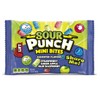 Sour Punch, Bites Strawberry Apple Blue Raspberry Flavors Chewy Candy