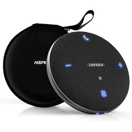 M4 Bluetooth Speakerphone Conference Microphone with AI Noise Reduction Full-Duplex AI Transcription USB Speakerphone 360° Voice Pickup Conference Speaker Home Office for Teams/Zoom, Black