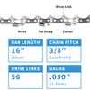 Ollanoos 3Pcs Chainsaw Chains 16 Inch (40cm) Bar, 56 Drive