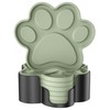 ME.FAN Silicone Coasters 6 Pack Paw Cup Mat with Holder,