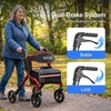 SUCCU Walkers for Seniors with Seat, 8" All-Terrain Rollator Walker,