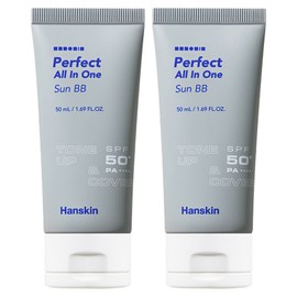 Hanskin Perfect All-in-One Sun BB Cream 50ml, 2 pcs / 한스킨 퍼펙트 올인원 선 비비크림 50ml, 2개