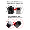 Evil Energy 6AN Hose End Fitting - 4 Pack Black