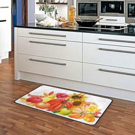 Autumn Pumpkin Sunflowers Kitchen Rugs Fall Floral Maples Apple Fruits Kitchen Mat Bath Rug Floor Door Mats Non Slip Doormat Soft Runner Carpet Home Decor 39 X 20 Inch