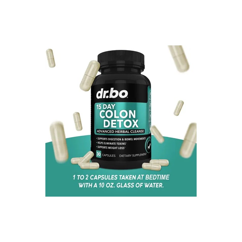 Dr. Bo Colon Cleanser Detox Natural 15 Días 30 Pastillas