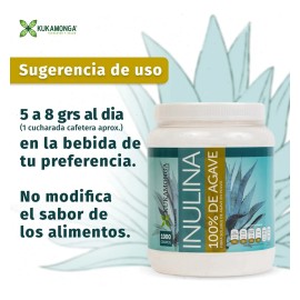 Inulina de Agave 1 Kilo  Sabor Neutro  Fuente de Fibra Natural que Apoya la Digestin y Salud Intestinal  Se Toman 8 g al Da  Ideal para Bienestar y...