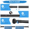 Tension Curtain Rod 51-166 Inch(4.25-13.83Ft), Extra Long Outdoor Tension Rod