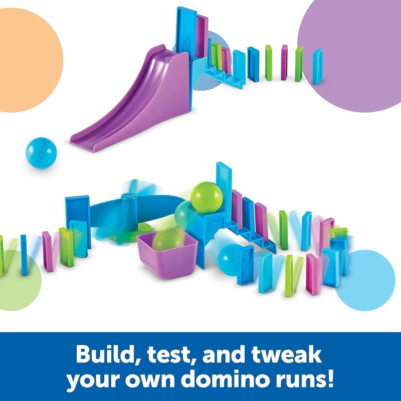 Learning Resources STEM Explorers Domino Action Set with 45 Colorful