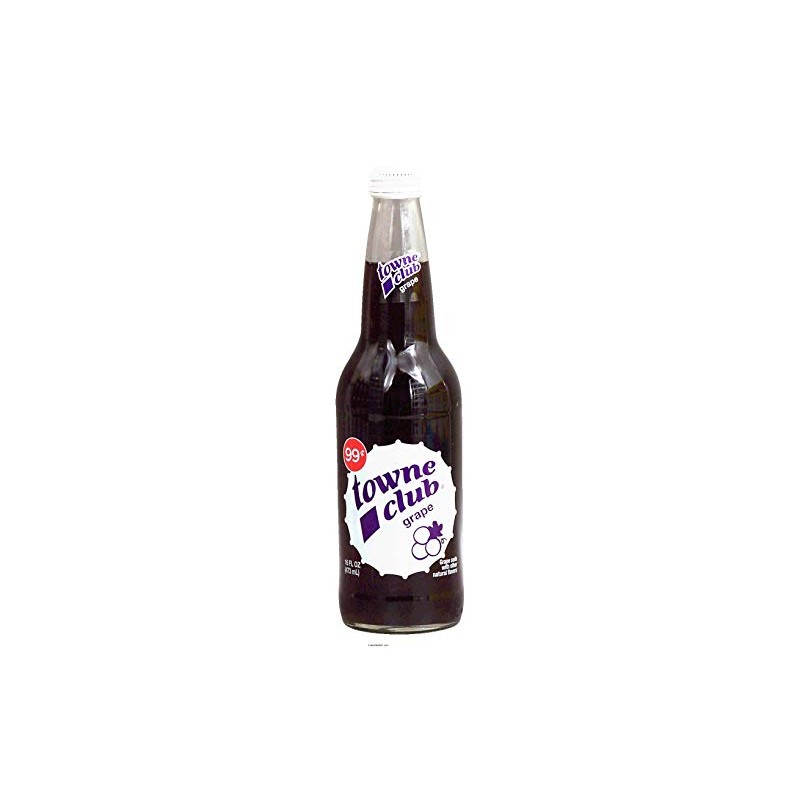 towne club grape soda with other natural flavors 16 fl