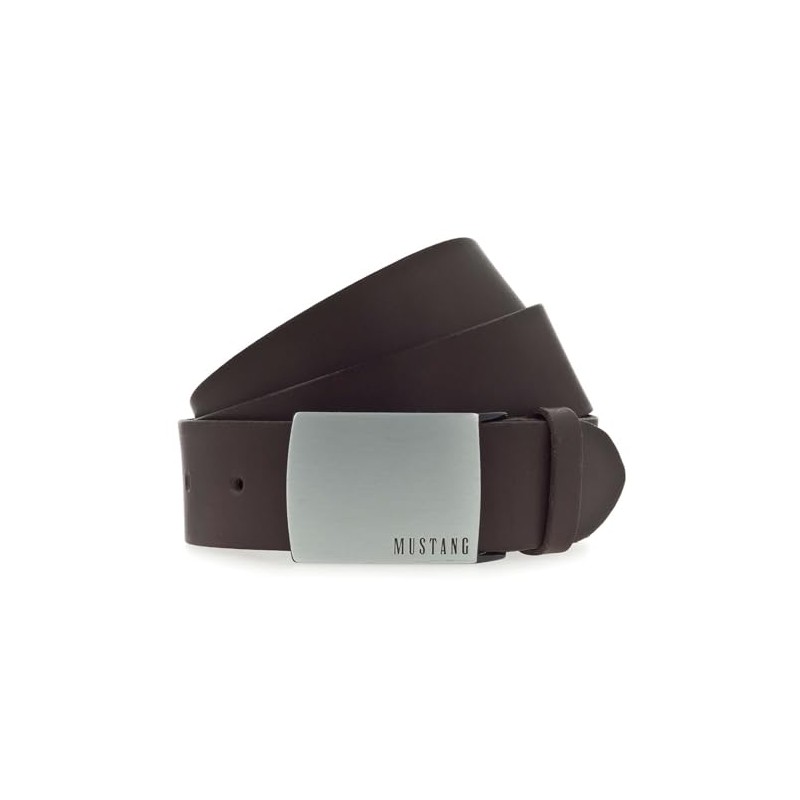MUSTANG MG2102L15 Men's Leather Belt 40 mm Belt Width Brown