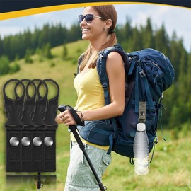 qhklew Water Bottle Holder Clip, Pack of 4 Key Chain Bottle Holder with Belt Buckle, Nylon Belt Bottle Holder Clips for Camping, Hiking, Travel, Fishing, Outdoor