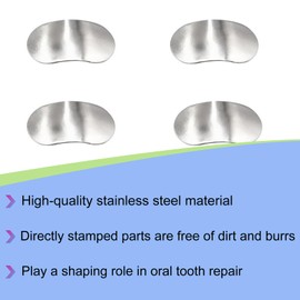 Smileheven 50Pcs Dental Matrix Bands 35μm Soft Metal Sectional Contoured Tooth Interproximal Matrices System Kit for Filling and Restoration of Anterior and posterior Teeth (Small)