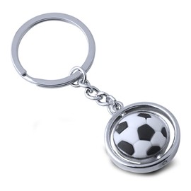TOYMYTOY Football Keyring - Metal Rotating 3D Sports Keychain, Birthday Gift As Shown, as shown