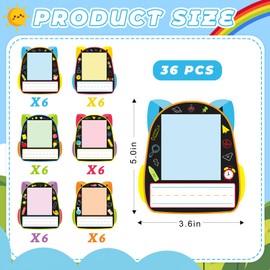 36 Pcs Adhesive Photo Classroom Name Tags for Desk, Self Adhesive Name Plates with Photo Space for Student Desks, Desk Labels for Kindergarten Preschool Name Tags Classroom Supplies (Schoolbag)