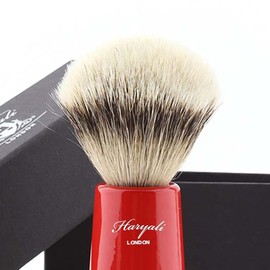 Haryali London Hand Assembled In Red Handle with Silver Tip Badger Hair Sophist Collection Elegantly Designed. by Haryali London