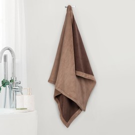 ESQUIMAL Toalla de Baño de Microfibra Súper Suave Doble Vista | Absorción máxima y Secado Extra rápido | Bath Towel (Café - Khaki, 1/2 BAÑO)