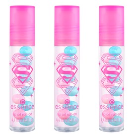 essence lip oil roll-on, Lipgloss, Transparent, feuchtigkeitsspendend, natürlich, vegan, ohne Parabene, ohne Mikroplastikpartikel, Nanopartikel frei, 3er Pack (3x4.4ml)
