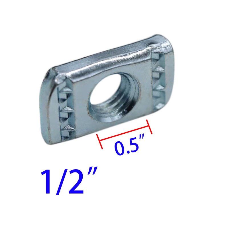 Abeicy Strut Channel Nuts, 1/2"-13 No Spring Thickened Nut with