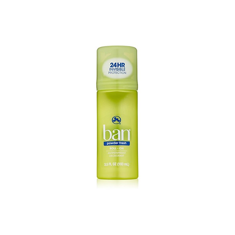 Ban Roll-On Antiperspirant Deodorant, Powder Fresh, 3.5-Ounce (Pack of 3)