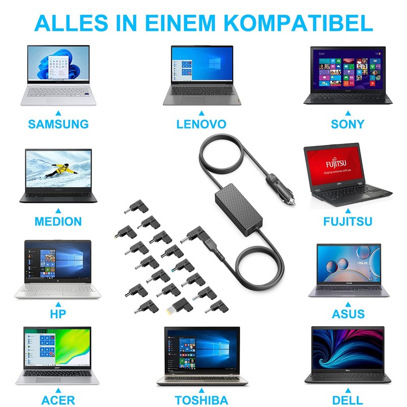 HKY 100W Universal DC Power Supply Car Charging Cable Power