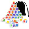 QUTHZZHY Dice 30 Pieces, Colour Cube, 6 Colours, Cube Set,
