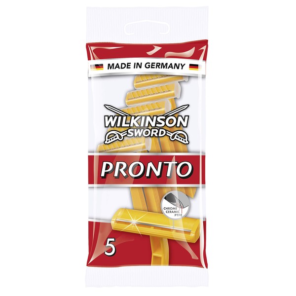Wilkinson Sword Pronto - Cuchillas de afeitar desechables, 1 bolsa x 5 piezas