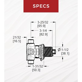 Pfister PermaBalance 0X8 Series Tub & Shower Rough-In Valve and Pressure Balance Cartridge, Universal Fittings, 0X8340A