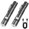 Ciwuzxs 2 Pack DT009 LED Flashlight Rechargeable, 1500 High Lumens