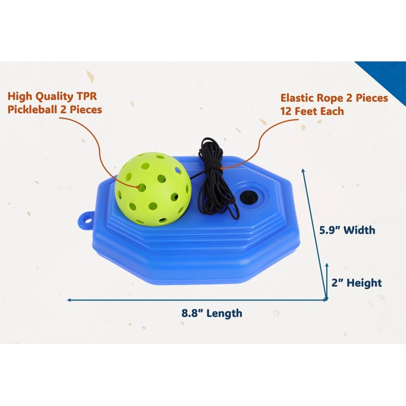 MINI ZOZI Pickleball Trainer Self Practice Training Aids Match Buddy