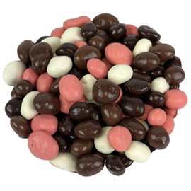 Neapolitan Raisin Mix - Milk Chocolate, Dark Chocolate, Vanilla Yogurt, Strawberry Yogurt Coated Raisins (1 Pound)