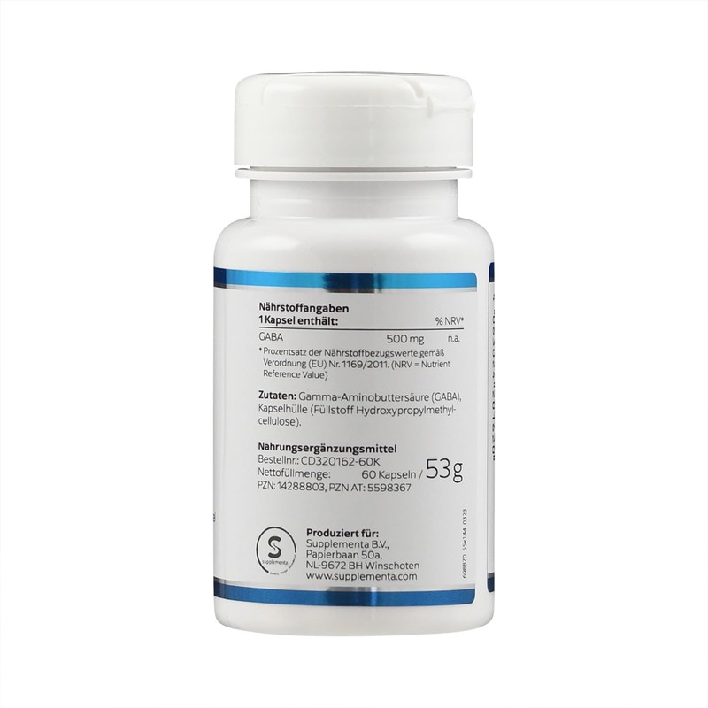 Klean Labs - GABA 500 mg - 60 Capsules -