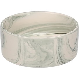 Flamingo Ceramic Dog Bowl - Round - 450ml - Green - Dishwasher Safe - For Small Dogs