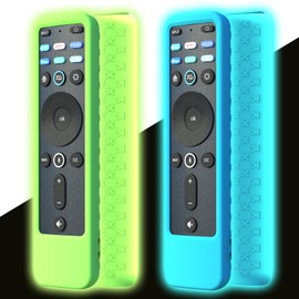 2Pack Case for VIZIO Voice Remote Control, XRT260 Cover for VIZIO Smart TV Remote Control 2021 2023/2021 V-Series Skin Glow in The Dark Blue and Green