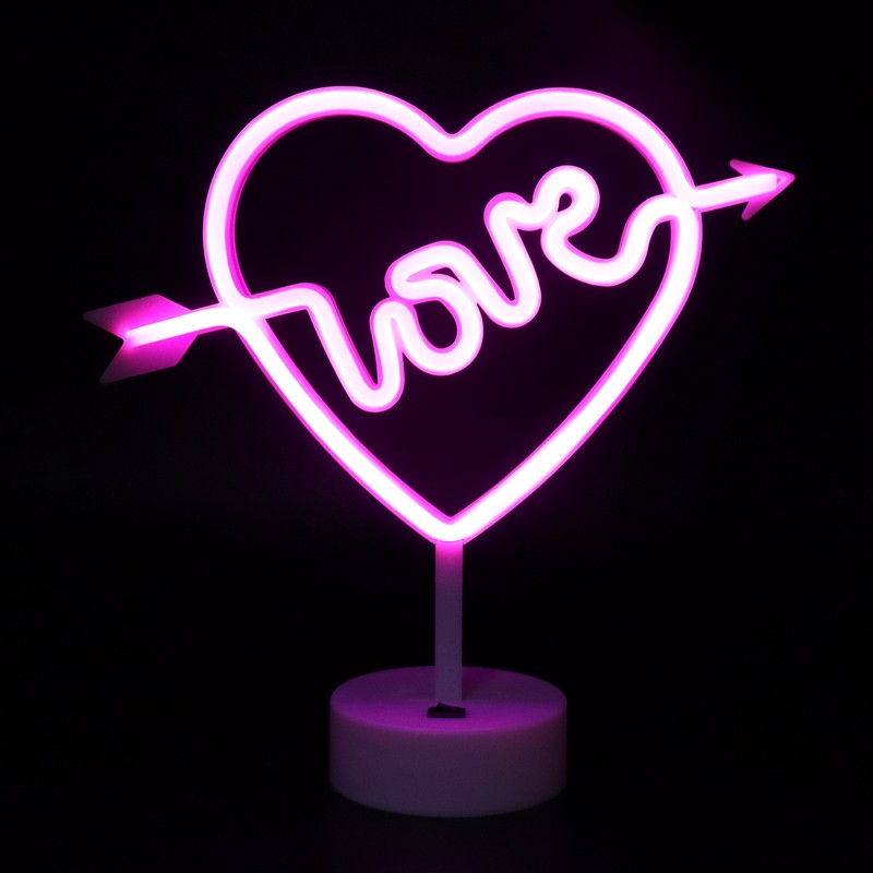 Heart Shape Neon Light Night Light for Wedding Party Kids