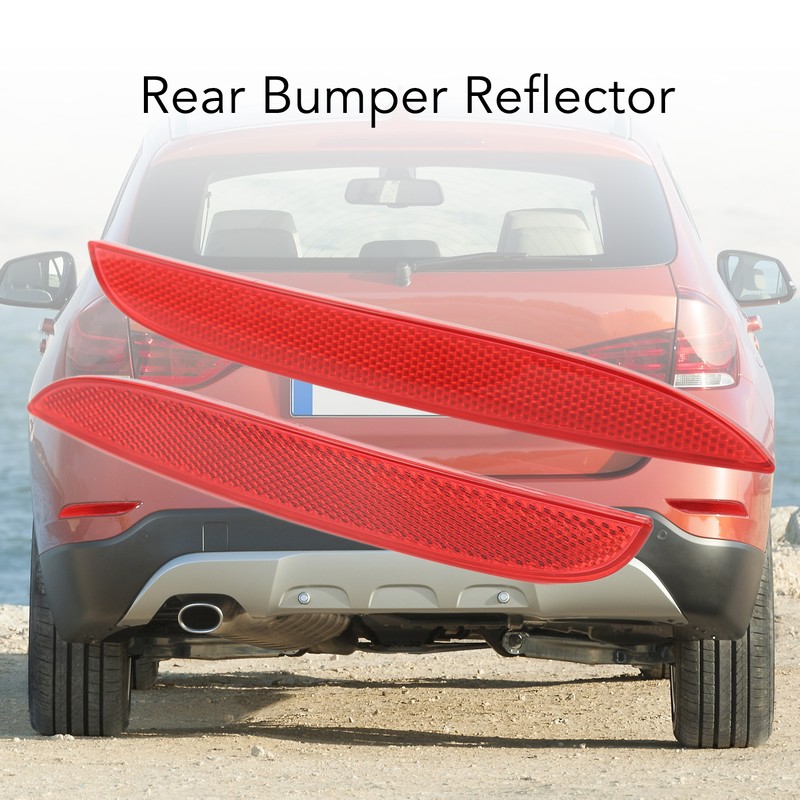 1 Pair Rear Bumper Reflector 63142990863 Left Right Red Tail