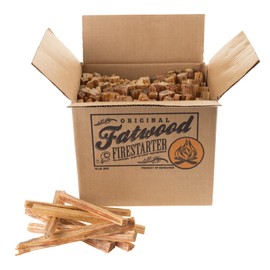 Fatwood Fire Starter Sticks 10lb Box - Indoor or Outdoor 100% All Natural Pine Fire Starters for Campfires, Fireplace, Firepit, Wood Stove, or BBQ Grill - Kindling Wood Firewood Lighter by Pure Garden