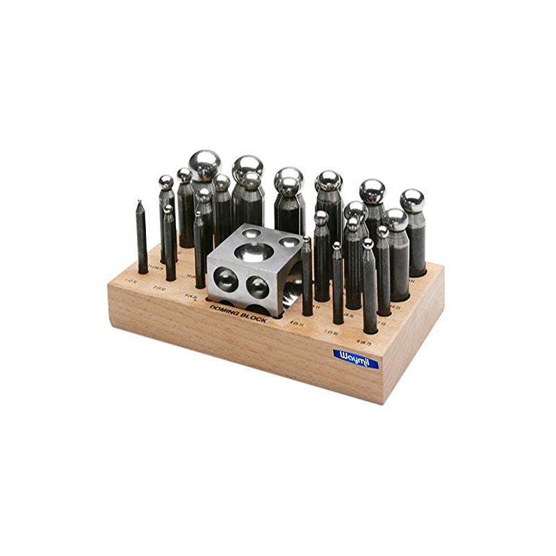 Dapping Set Punches & Block Steel Forming 24 pc for
