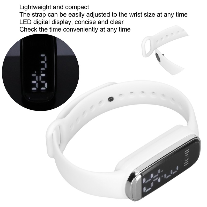 Digital Watch LED Screen 12/24 Hour Rechargeable Stylish Electronic Wrist