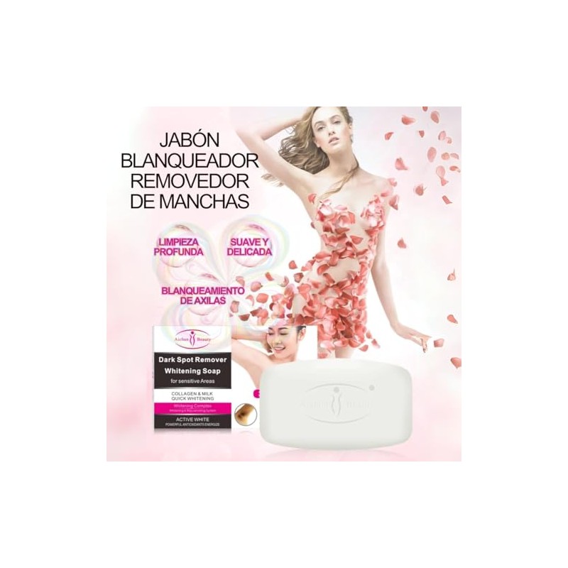 Aichun Beauty Paquete Crema Jabón Aclarante Axilas Rodillas Zonas Íntimas